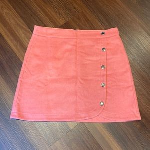 Loft pink wool skirt with silver buttons, size 12